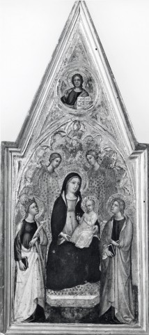 Boccardi, Cosimo — Anonimo senese - sec. XIV - Madonna con Bambino in trono, santi e angeli — insieme